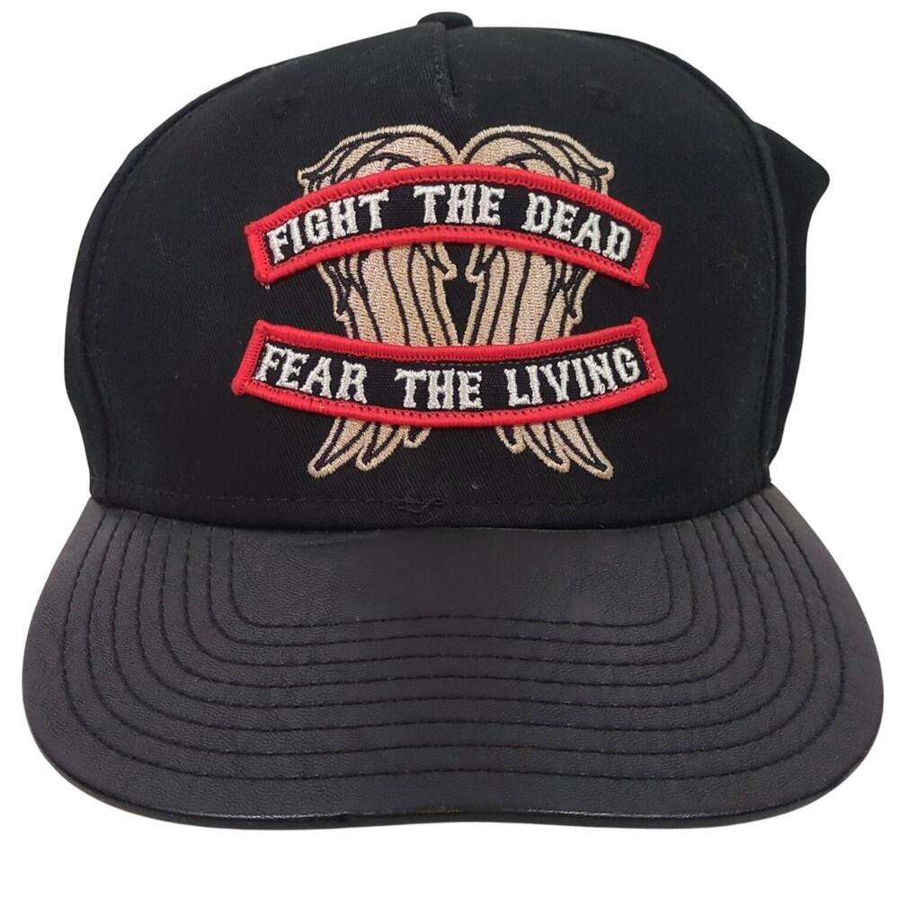 Walking Dead Hat Cap Fight The Dead Fear The Living Mens Embroidered Logo